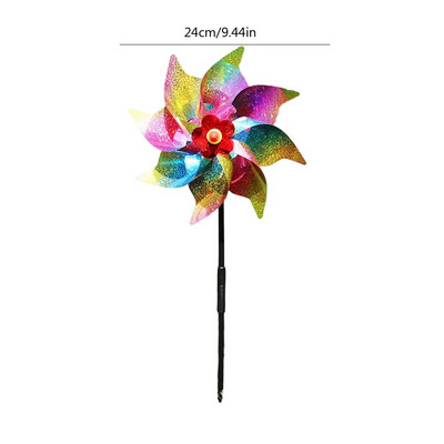 1 buc Moara de vant Decoratiune respingătoare pentru păsări Spinner de vânt pentru copii Jucării pentru copii Instalare ușoară Protecție livadă de grădină