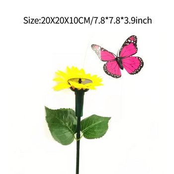 Захранвани от слънчева енергия Танцуващи пърхащи пеперуди Летящи дворни растения Цветя Scvd889 Декор Колибри Градински кол за морава V0f0