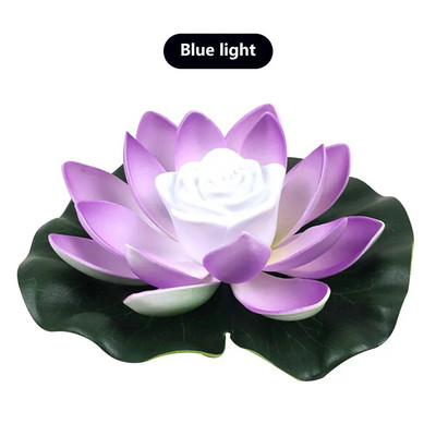 Lumini LED pentru iaz Lumini de noapte pentru iaz plutitoare artificiale în formă de lotus Lumini decorative cu LED pentru iaz de grădină