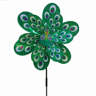 Rainbow Spinner Moara de vânt Pisica Câine Tigru pe bicicletă DIY Bicicletă Wind Spinner Whirligig Grădină Gazon Gadgets decorative Jucării pentru copii