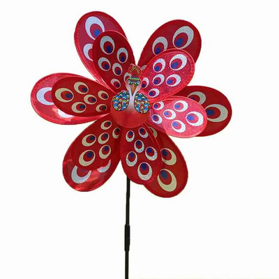 Rainbow Spinner Moara de vânt Pisica Câine Tigru pe bicicletă DIY Bicicletă Wind Spinner Whirligig Grădină Gazon Gadgets decorative Jucării pentru copii