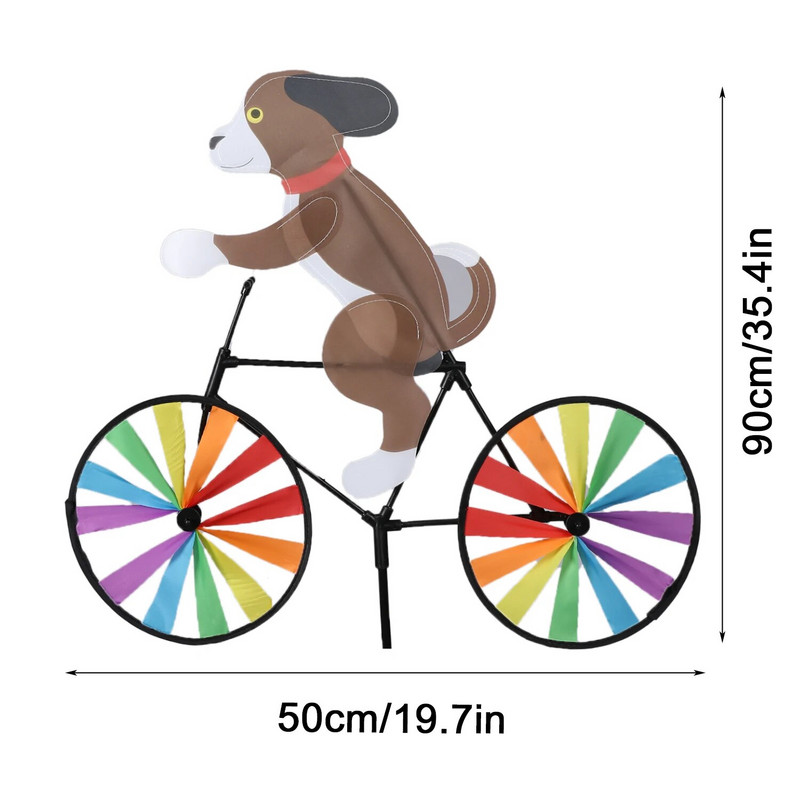 Vaivorykštės suktukas Vėjo malūnas Katė Šuo Tigras Ant Dviračio Dviratis Vėjo suktukas „Pasidaryk pats“ Dviračių suktukas „Whirligig“ Sodo Vejos Dekoratyviniai Įtaisai Vaikams Žaislai