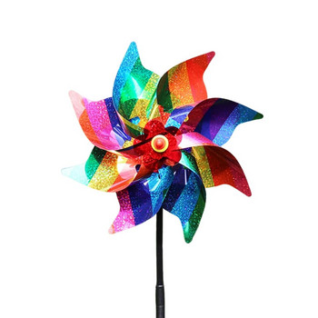 10/5/1 ΤΕΜ. Pinwheel Garden Yard Colorful Windmill Stakes Decoracion Παιδικό παιχνίδι Διακόσμηση φυτευτών εξωτερικού χώρου Rainbow Pinwheels Διακόσμηση σπιτιού