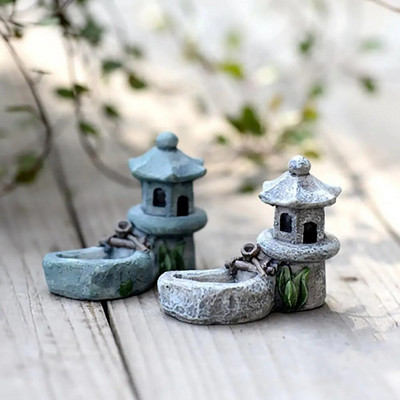 Figurină din rășină pentru casă turn de piscină, micropeisaj, decor acasă, zână în miniatură, ornamente de grădină, accesorii de decorare, figurină