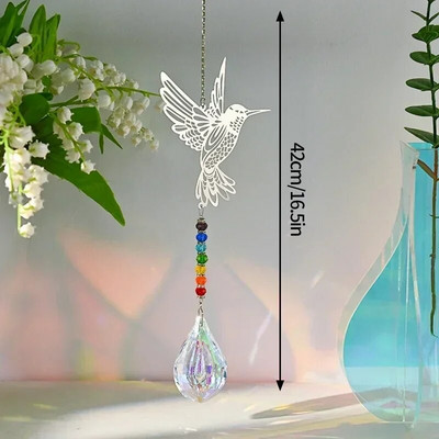 Pandantiv de cristal Prisme de captare a soarelui Arborele vieții colorat DIY perdele pentru fereastră cu lanț de decorare agățată Catch Sun Colgantes De Viento