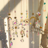 Sun Moon Stars Prism Beads - Suncatcher Rainbow pentru grădină și ferestre
