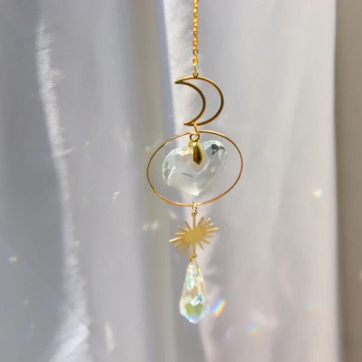 Sun Moon Stars Prism Beads - Suncatcher Rainbow pentru grădină și ferestre