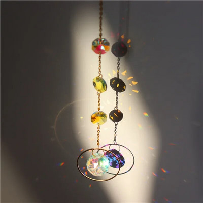 Sun Moon Stars Prism Beads - Suncatcher Rainbow pentru grădină și ferestre