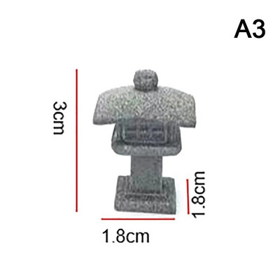 Retro pavėsinė, kinų žibintai, mini pagodos modeliai, dekoravimo akmenys, miniatiūriniai statula, smiltainis namų aksesuarai