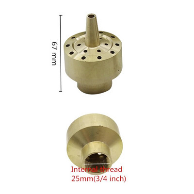 1 bucată G1.5 "Duze de fântână cu jet radial din alamă cu direcție universală reglabilă, fântâni pentru decorarea iazului de grădină de cupru