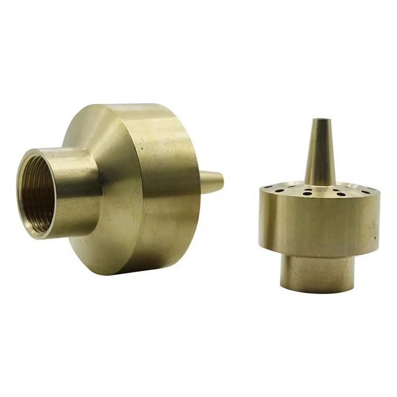 1 vnt G1,5" reguliuojamos universalios krypties žalvario radialinio reaktyvinio fontano purkštukai Variniai sodo tvenkinio dekoravimo fontanai