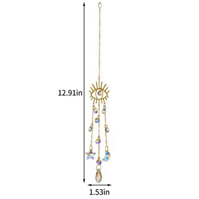 Cristal Suncatcher Sun Moon Light Catcher Pandantive Clopoței de vânt Curcubeu Maker Home Garden Decoration Fereastra Car Charm Ornament