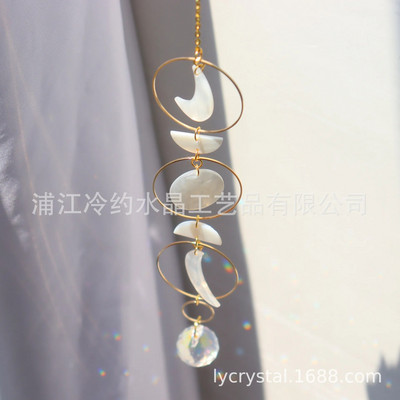 Krištolo saulės gaudyklė Saulės mėnulio žvaigždės prizmės karoliukai vaivorykštės rutuliukai ašarų lašeliai saulės gaudyklė sodo dekoravimui. Pakabinamas langų pakabukas