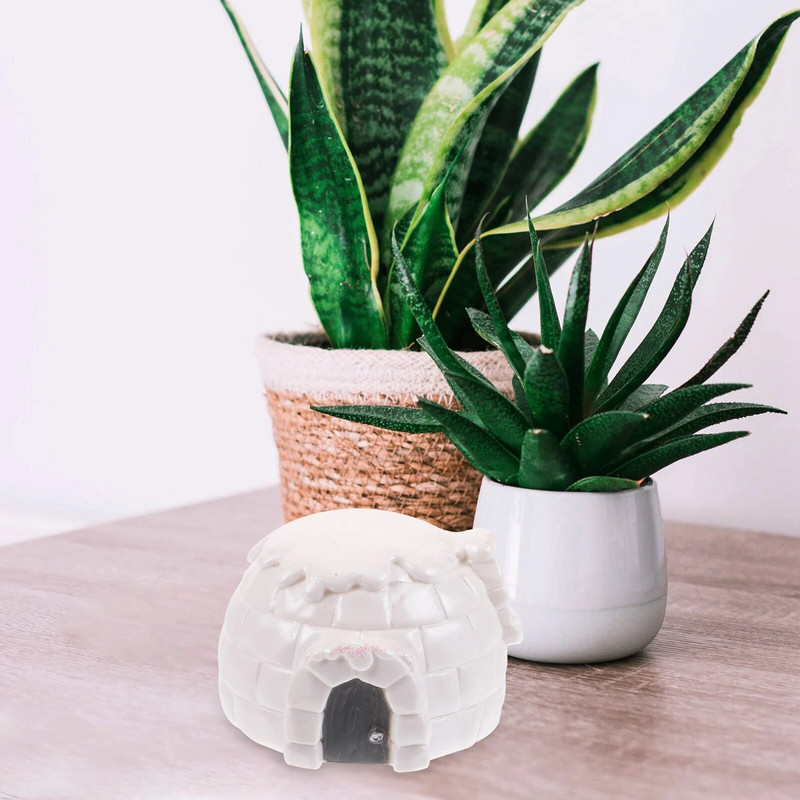 Ornamente Igloo Figurine pentru Casă de Gheață Copii Artizanat Recuzită Modele Figurine din Plastic pentru Decor Poza Copii
