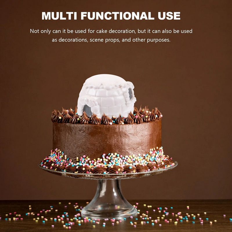 Ornamente Igloo Figurine pentru Casă de Gheață Copii Artizanat Recuzită Modele Figurine din Plastic pentru Decor Poza Copii