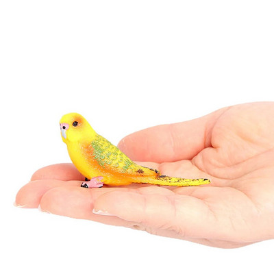 Kūrybinis modeliavimas papūgos papūgėlės miniatiūrinis kraštovaizdžio ornamentas gyvūnas modelis vejos figūrėlė dirbtinis paukščių fotografavimo rekvizitas