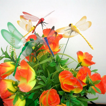 10 τμχ Dragonfly Stakes Υπαίθρια Τρισδιάστατη Προσομοίωση Dragonfly Stakes Αυλή Φυτό γκαζόν Διακόσμηση ραβδί λουλούδι γλάστρα Διακόσμηση κήπου Τέχνη αυλής