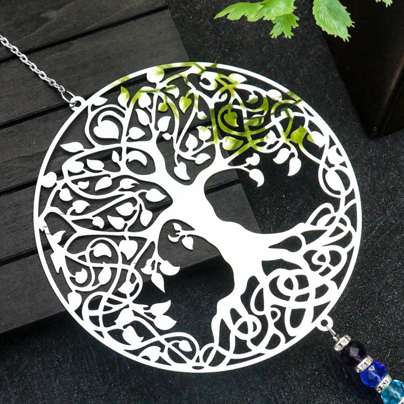 Chakra Gyvybės medis Saulės gaudyklė Krištolinė prizmė Rankų darbo krištolinio lašo briaunotas lango menas kabantis pakabukas namų sodo dekoravimui