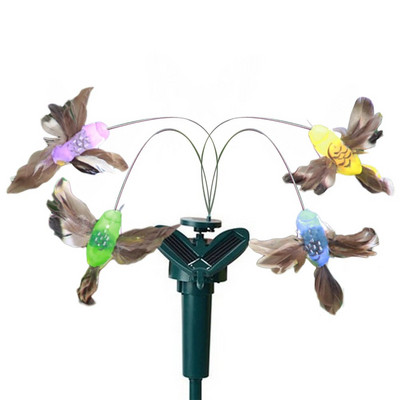 Fluture solar Colibri Decorare pentru grădină Simulare de pasăre zburătoare dansând fluturând grădinărit ornament ornament pentru curte în aer liber