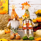Gnome de Halloween Elf Decoratiuni de toamna Păpuși de pluș Elf Păpuși Gnome de Halloween Dovleac Floarea-soarelui Cadouri de Crăciun Decor de Ziua Recunoștinței