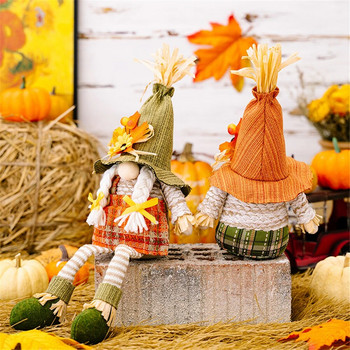 Halloween Gnome Elf Φθινοπωρινά διακοσμητικά βελούδινα κούκλες από ξωτικά Κούκλες αποκριών gnome κολοκύθας ηλίανθος Χριστουγεννιάτικα δώρα διακόσμηση των ευχαριστιών