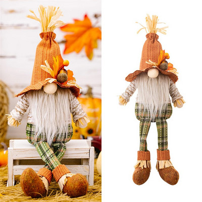 Gnome de Halloween Elf Decoratiuni de toamna Păpuși de pluș Elf Păpuși Gnome de Halloween Dovleac Floarea-soarelui Cadouri de Crăciun Decor de Ziua Recunoștinței