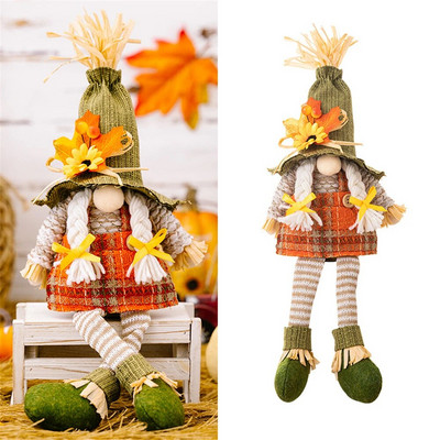 Gnome de Halloween Elf Decoratiuni de toamna Păpuși de pluș Elf Păpuși Gnome de Halloween Dovleac Floarea-soarelui Cadouri de Crăciun Decor de Ziua Recunoștinței