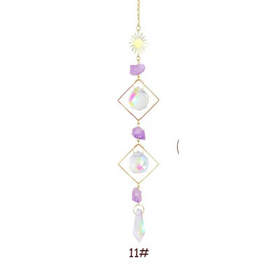 Suncatcher agățat Crystal Moon Suncatchers Pandantive Clopoței de vânt Curcubeu Prismă Ornament pentru fereastră Pomul de Crăciun Decor acasă