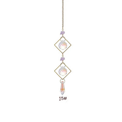Suncatcher agățat Crystal Moon Suncatchers Pandantive Clopoței de vânt Curcubeu Prismă Ornament pentru fereastră Pomul de Crăciun Decor acasă