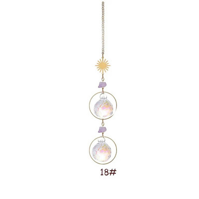 Suncatcher agățat Crystal Moon Suncatchers Pandantive Clopoței de vânt Curcubeu Prismă Ornament pentru fereastră Pomul de Crăciun Decor acasă