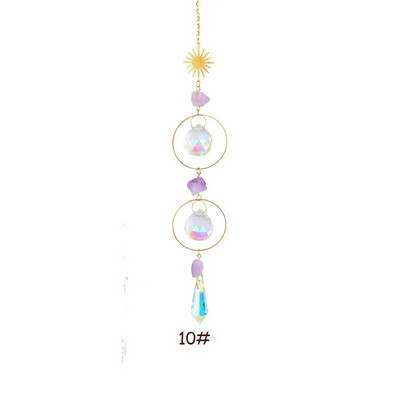 Suncatcher agățat Crystal Moon Suncatchers Pandantive Clopoței de vânt Curcubeu Prismă Ornament pentru fereastră Pomul de Crăciun Decor acasă
