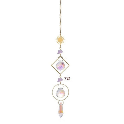 Suncatcher agățat Crystal Moon Suncatchers Pandantive Clopoței de vânt Curcubeu Prismă Ornament pentru fereastră Pomul de Crăciun Decor acasă