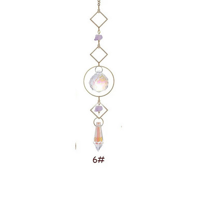Suncatcher agățat Crystal Moon Suncatchers Pandantive Clopoței de vânt Curcubeu Prismă Ornament pentru fereastră Pomul de Crăciun Decor acasă