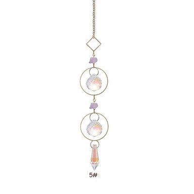 Suncatcher agățat Crystal Moon Suncatchers Pandantive Clopoței de vânt Curcubeu Prismă Ornament pentru fereastră Pomul de Crăciun Decor acasă