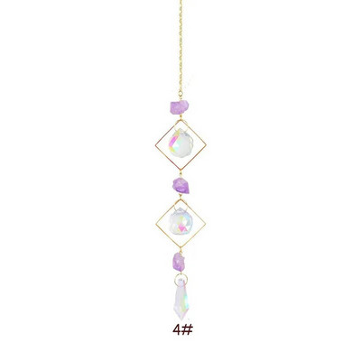 Suncatcher agățat Crystal Moon Suncatchers Pandantive Clopoței de vânt Curcubeu Prismă Ornament pentru fereastră Pomul de Crăciun Decor acasă