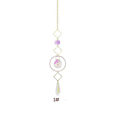 Suncatcher agățat Crystal Moon Suncatchers Pandantive Clopoței de vânt Curcubeu Prismă Ornament pentru fereastră Pomul de Crăciun Decor acasă