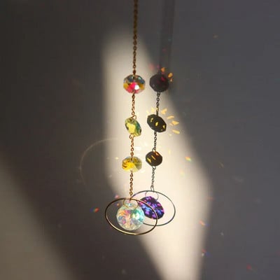 Hvatači sunca Kristalni privjesak Vjetar zvončići Hvatači sunca Prozorski kristali Rainbow Chaser Izrađivač prizme Viseći privjesak Vrtni ukras