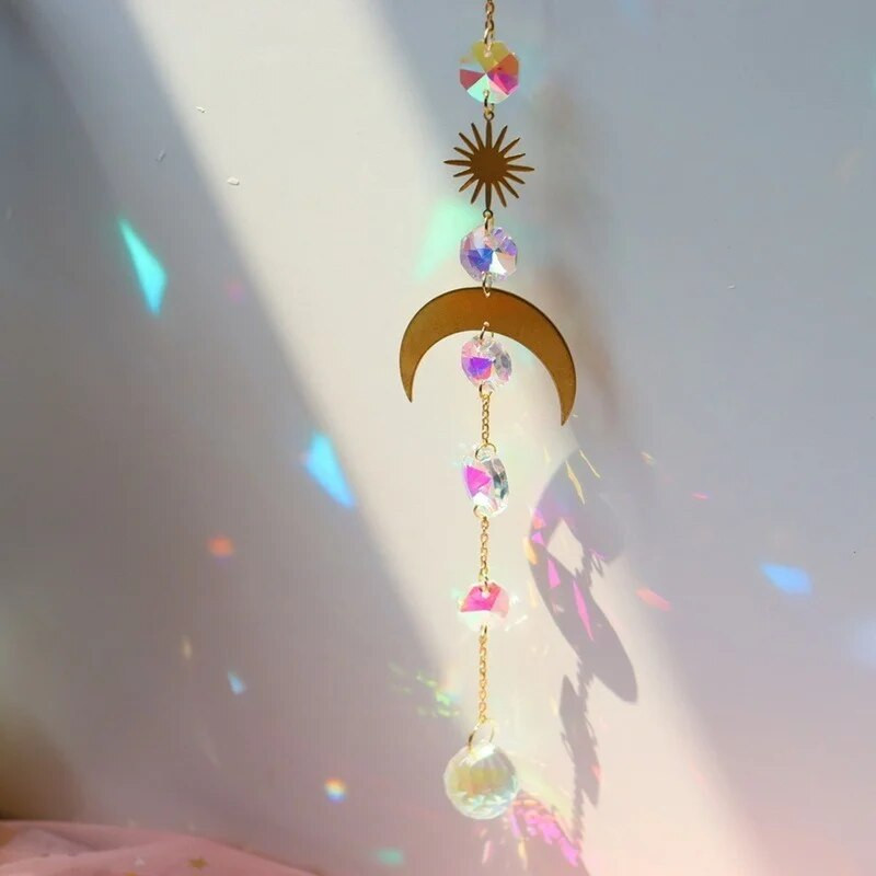 Hvatači sunca Kristalni privjesak Vjetar zvončići Hvatači sunca Prozorski kristali Rainbow Chaser Izrađivač prizme Viseći privjesak Vrtni ukras