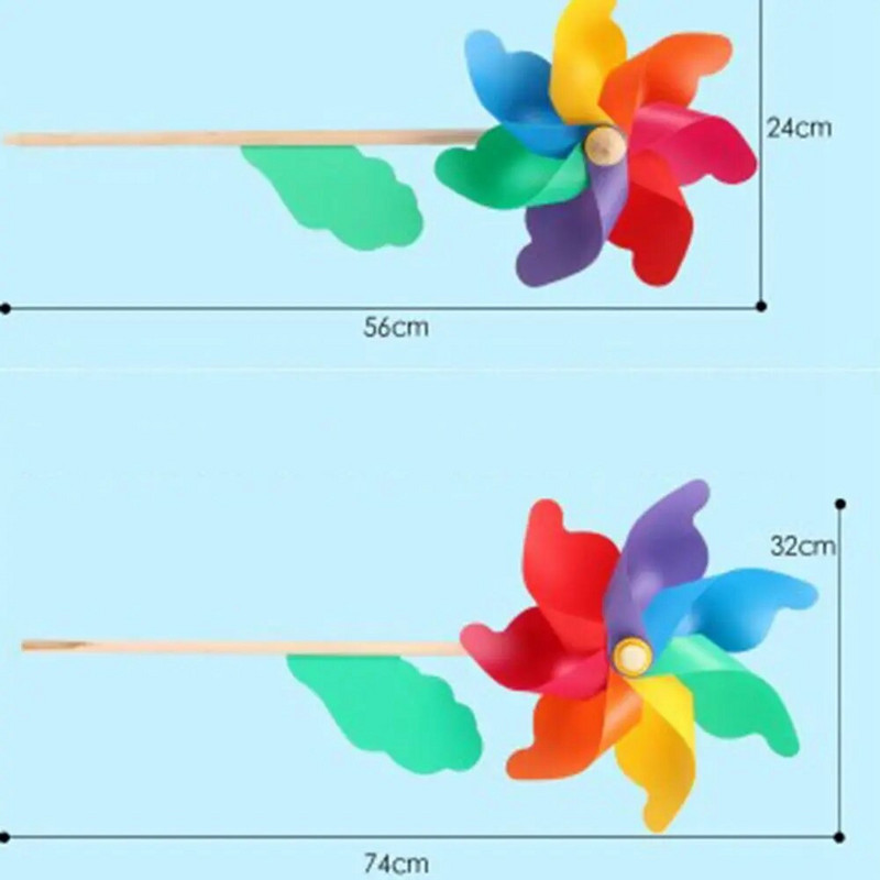 „Pasidaryk pats“ vejos medžio lazdelės papuošalai Vaikų žaislų sodo dekoro vėjo malūnėlis vėjo suktukas