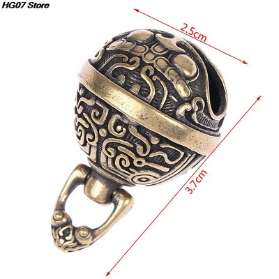 1PC Lucky Brass Handicraft Casting Drop Bell Key Button Car Wind Bell Sect Bronze Bell Creative Gift Fengshui Home Pendant