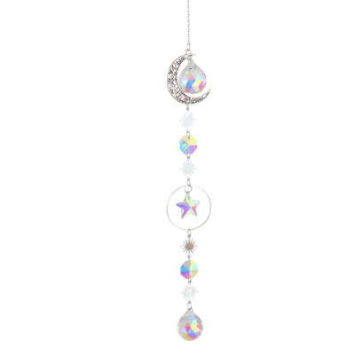 Kristalno zvono vjetra Hvatači sunca Ornament Zvjezdica Mjesec Privjesak Prozor Viseća zavjesa Zvono vjetra Rainbow Chaser Dekoracija kućnog vrta