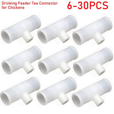 6-30 tk. automaatsed kanajooturi teeühendused 20/25 mm plastikust linnujoodiku PVC teeliitmikud kanaveejooturi tasside jaoks