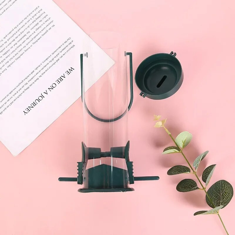 Voverėms atspari lauko pakabinama lesyklėlė, plastikinė kelių skylučių lesykla paukščių lesykla žemės riešutų sėklų riešutų stovi lesyklėlė Sodo dekoravimas