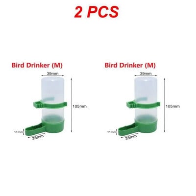 Hrănitor pentru păsări 1/2/4 buc. Hrănire pentru păsări din plastic, hrănire cu apă, băutor automat pentru papagal pentru animale de companie, boluri pentru păsări pentru animale de companie