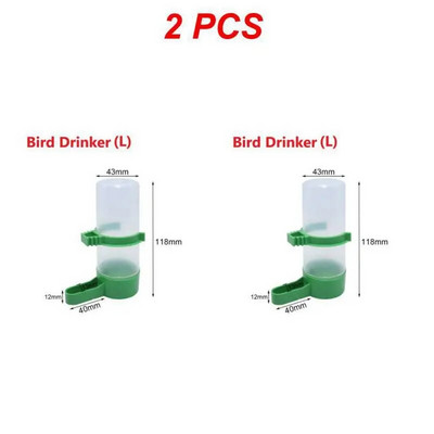 Hrănitor pentru păsări 1/2/4 buc. Hrănire pentru păsări din plastic, hrănire cu apă, băutor automat pentru papagal pentru animale de companie, boluri pentru păsări pentru animale de companie