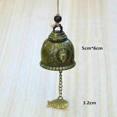 Clopoței de vânt sculptat de epocă Clopot de cupru pentru curte decor de grădină Clopoțel de vânt agățat în aer liber Ornament de templu în stil chinezesc