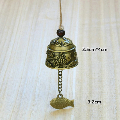 Clopoței de vânt sculptat de epocă Clopot de cupru pentru curte decor de grădină Clopoțel de vânt agățat în aer liber Ornament de templu în stil chinezesc