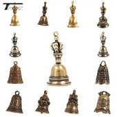 Χειροτεχνία από ορείχαλκο με χύτευση Wind Bell Θιβετιανό χάλκινο κουδούνι μεταλλικό αντίκες κουδούνι Feng Shui Metal Wind Chime Fortune Jingle Bell