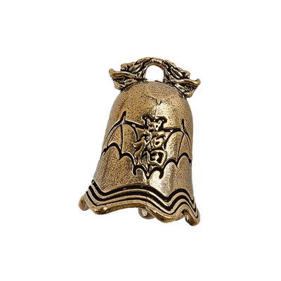Χειροτεχνία από ορείχαλκο με χύτευση Wind Bell Θιβετιανό χάλκινο κουδούνι μεταλλικό αντίκες κουδούνι Feng Shui Metal Wind Chime Fortune Jingle Bell