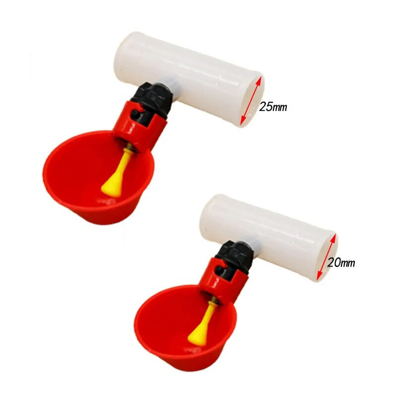 10 vnt automatinis vištienos putpelių gėrimo dubuo paukščių vandens puodeliai tiesus vamzdis su geltonu speneliu paukštienos geriamojo vandens sistema